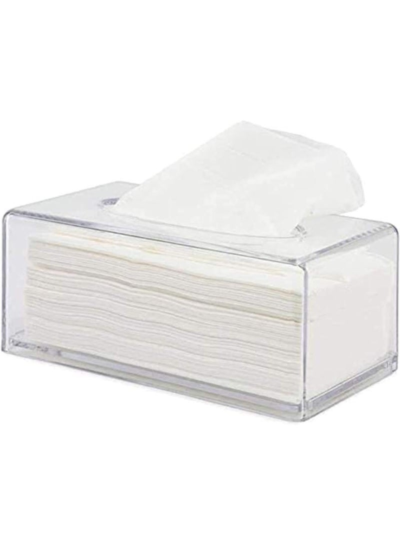 Meetion Acrylic Facial Tissue Box - Decorative Rectangular Napkin Holder, Clear Cover Dispenser, For Kitchen And Office Room (Acrylic) - Image 5